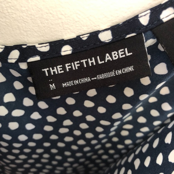 THE FIFTH LABEL Block Party Tank Navy Polka Dot M - Picture 8 of 8